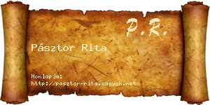 Pásztor Rita névjegykártya
